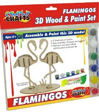 3D Wood And Paint Set – Flamingo