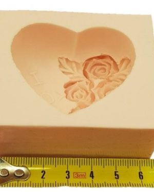 Heart with Roses Deep  – Silicone Mould