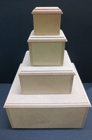 MDF Wooden square trinket boxes