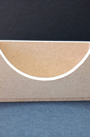 Low business card holder in MDF wood