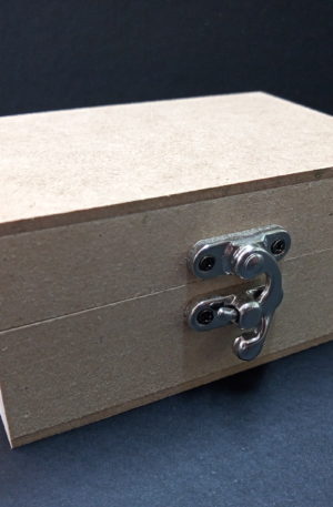 MDF wooden Annie box with hinges and clasp