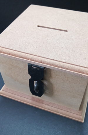 MDF wooden Lockable money box