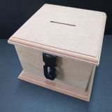 MDF wooden Lockable money box