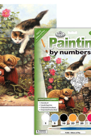 Kittens at Play paint by numbers