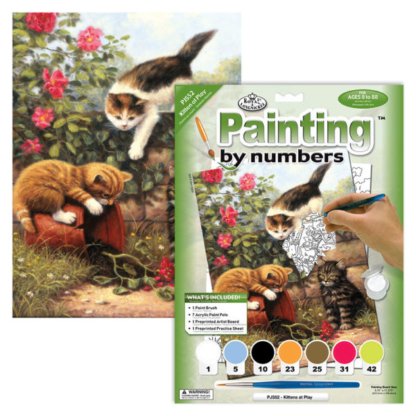 Kittens at Play paint by numbers