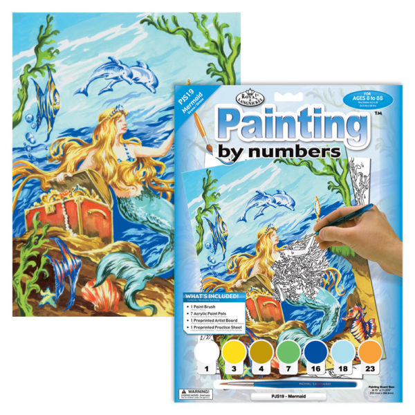 Mermaid paint by numbers