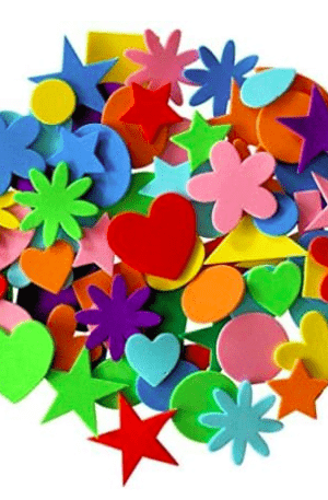 Stick-On Foam Shapes Hearts & Flowers