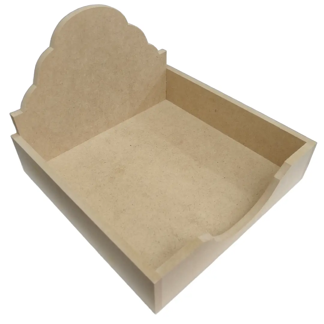 Wooden Serviette Tray Gabled