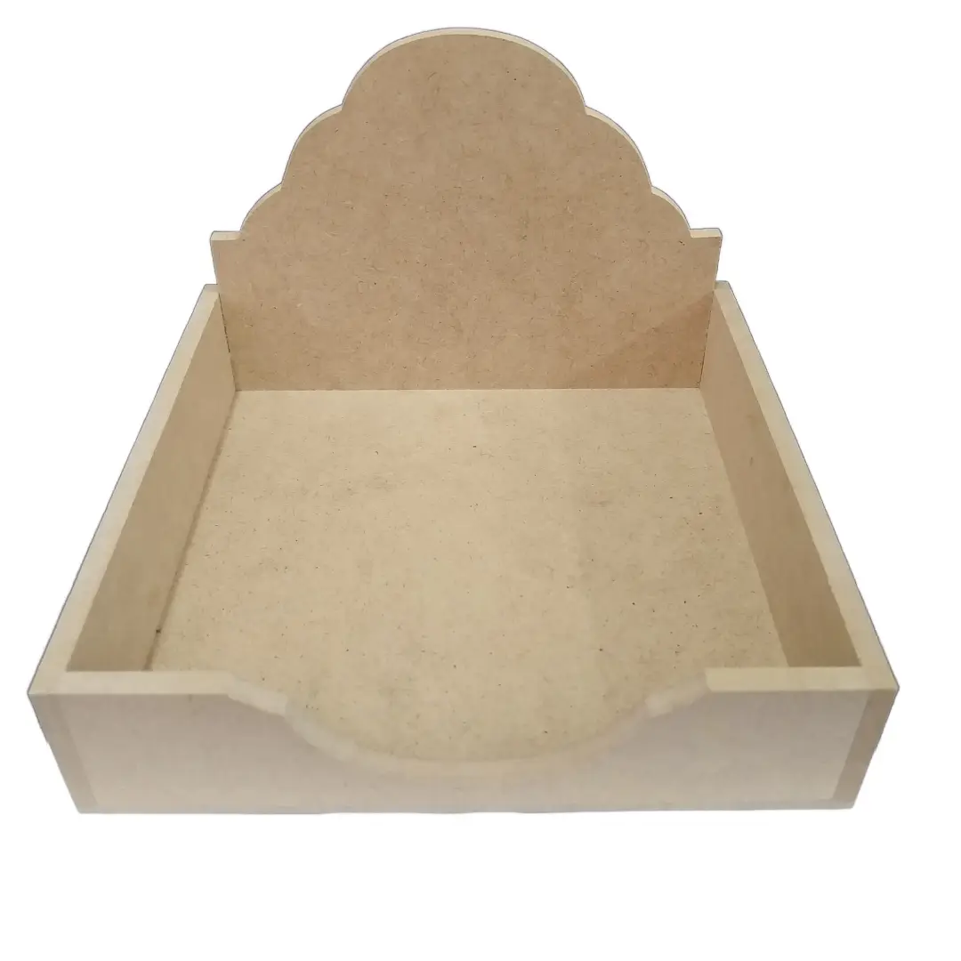 Wooden Serviette Tray Gabled