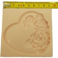 Silicone Mould – Heart with Roses (L)