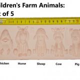 Farm animals silicone mould