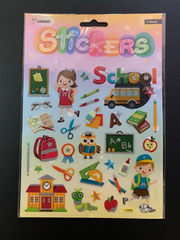 Upikit school sticker sheet
