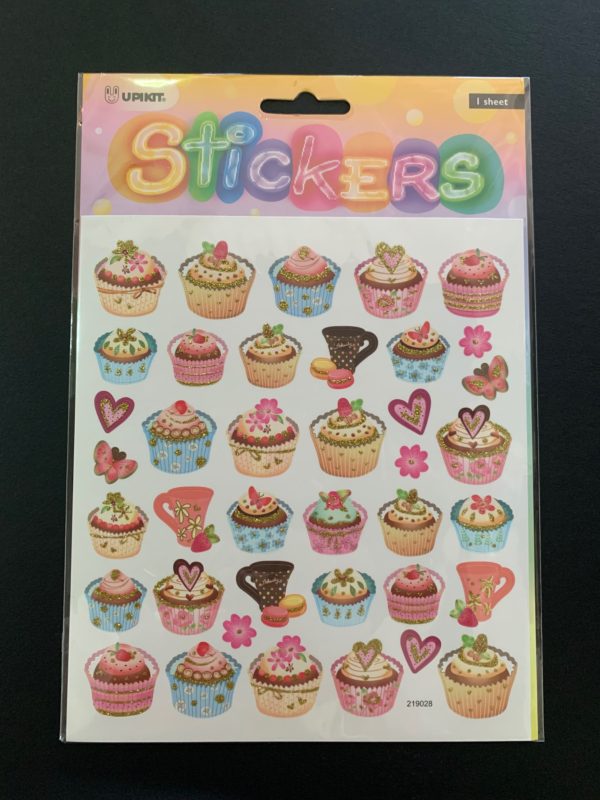 Upikit cupcakes sticker sheet