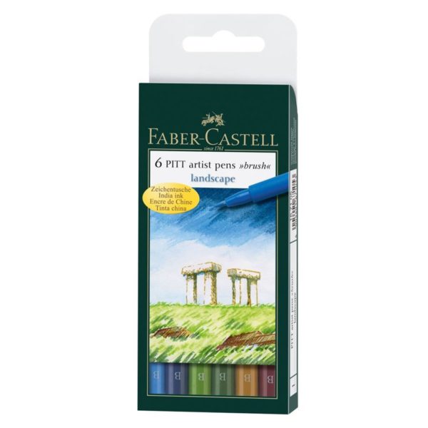 Faber-Castell Pitt artist pens wallet of 6 landscape