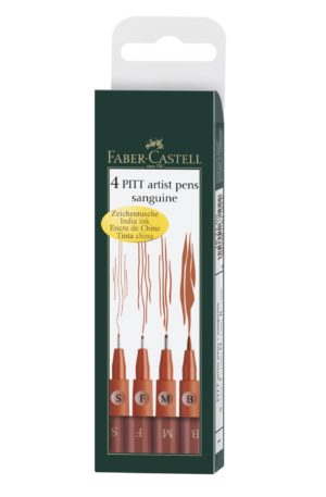 Faber-Castell Pitt artist pens wallet of 4 sanguine