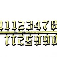 Clock Numerals Old English Style