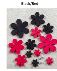 Daisy Red/Black – Foam Flowers