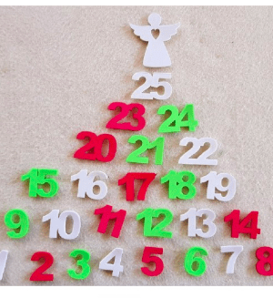 Advent Calendar With Angel  – Foam Numbers