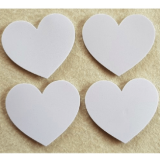 Hearts White 70mm - Foam Decorations