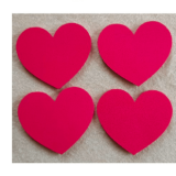 Hearts Red 70mm - Foam Decorations