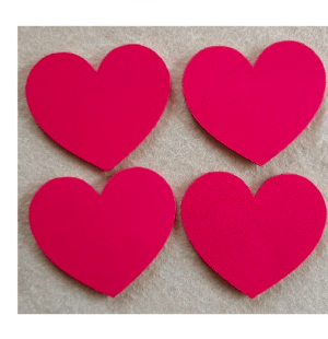 Hearts Red 70mm - Foam Decorations