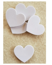 Hearts White 30mm – Foam Decorations