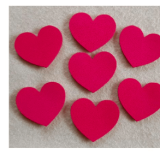 Red Hearts 50mm - Foam Decorations