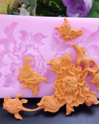 Flower & Butterfly – Silicone Mould