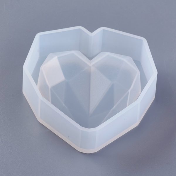 Heart Faceted Silicone Mould