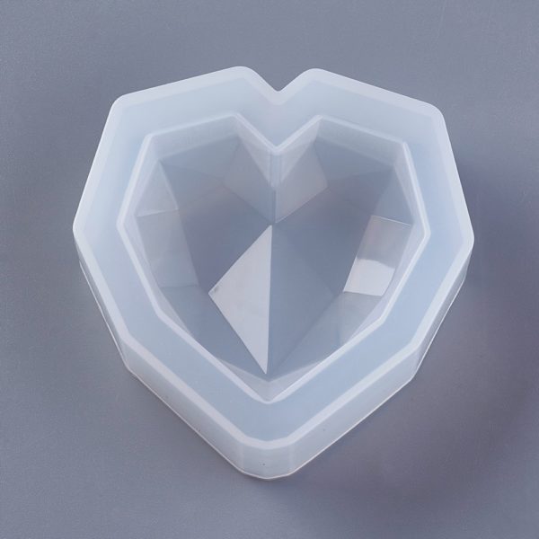 Heart Faceted Silicone Mould