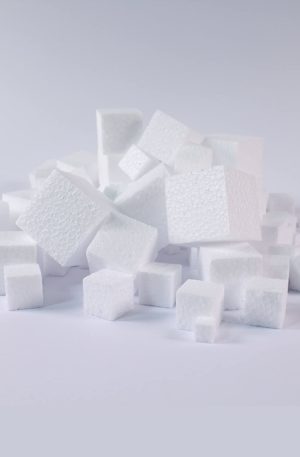 Polystyrene blocks in various sizes