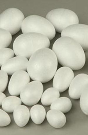 Polystyrene eggs by Crazy Crafts