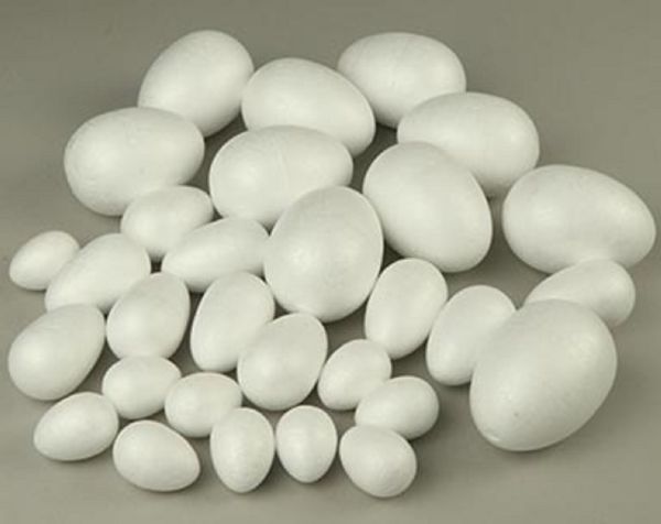 Polystyrene eggs by Crazy Crafts