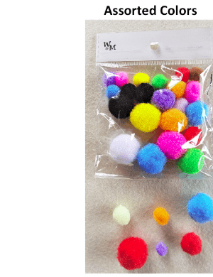 Pom Poms Mixed Sizes - Assorted Colours