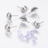 Platinum Earring Findings With Loop