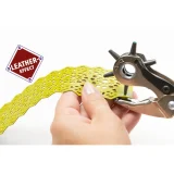 FIMO polymer clay Leather-effect punched