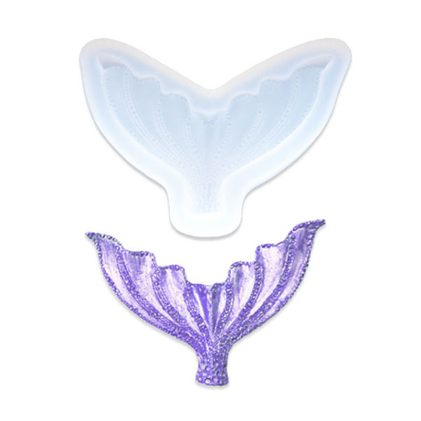 Mermaid fish tail example and silicone mould