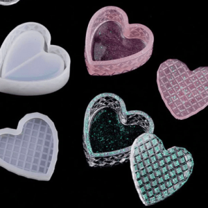 Heart silicone mould trinket box