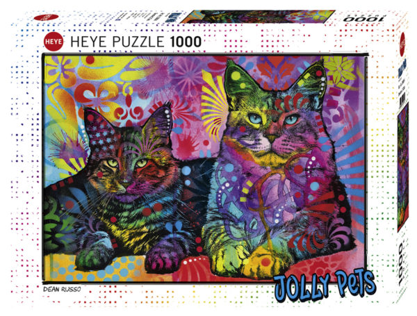 Devoted 2 cats box view of puzzle