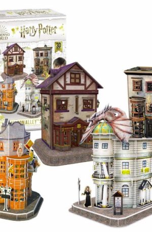 4-in-1 Harry Potter 3D Puzzle set of shops in Diagon Alley