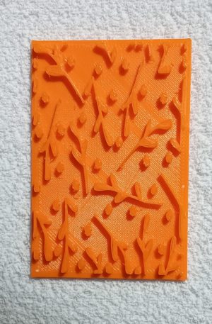 Xmas leaf texture clay press