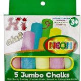 5 Jumbo Neon Chalks