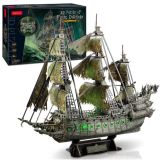 3D Puzzle of the Flying Dutchman with an LED light