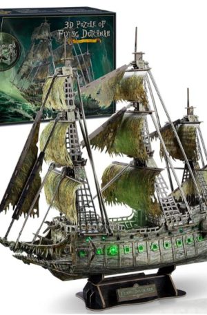 3D Puzzle of the Flying Dutchman with an LED light