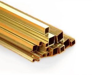 Various sizes of square brass tubes by K&S Precision Metals