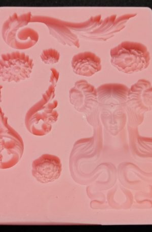 Deco Goddess & Flowers Silicone Mould