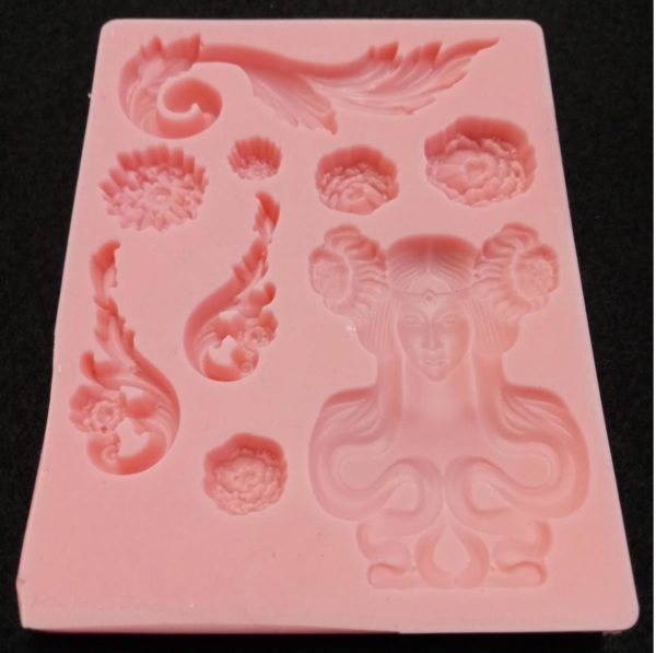 Deco Goddess & Flowers Silicone Mould