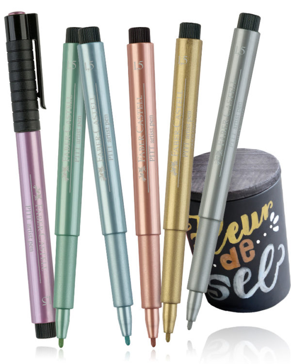 Metallic Pitt pens in various colours