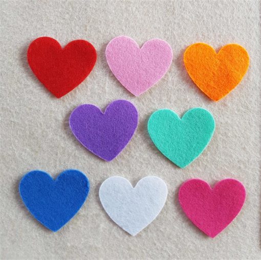 Felt Decorations - Hearts 40mm Mix - Crafty ArtsFelt Craft Hearts