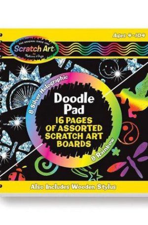 Doodle Pad with 16 assorted scratch art boards